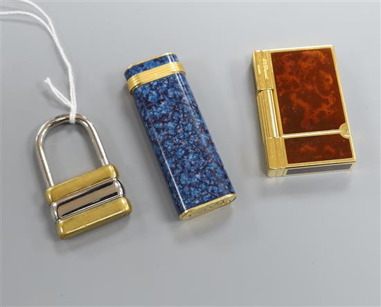 Must De Cartier padlock, Cartier lighter and Dupont lighter